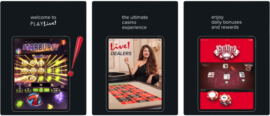 PlayLive Online Casino App Images
