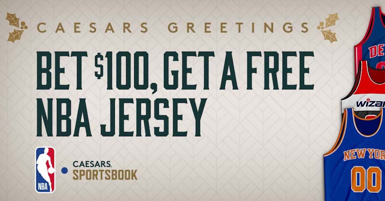Caesars Sportsbook Free Jersey Promo - Get A Free NBA Jersey When You Bet $100 At Caesars