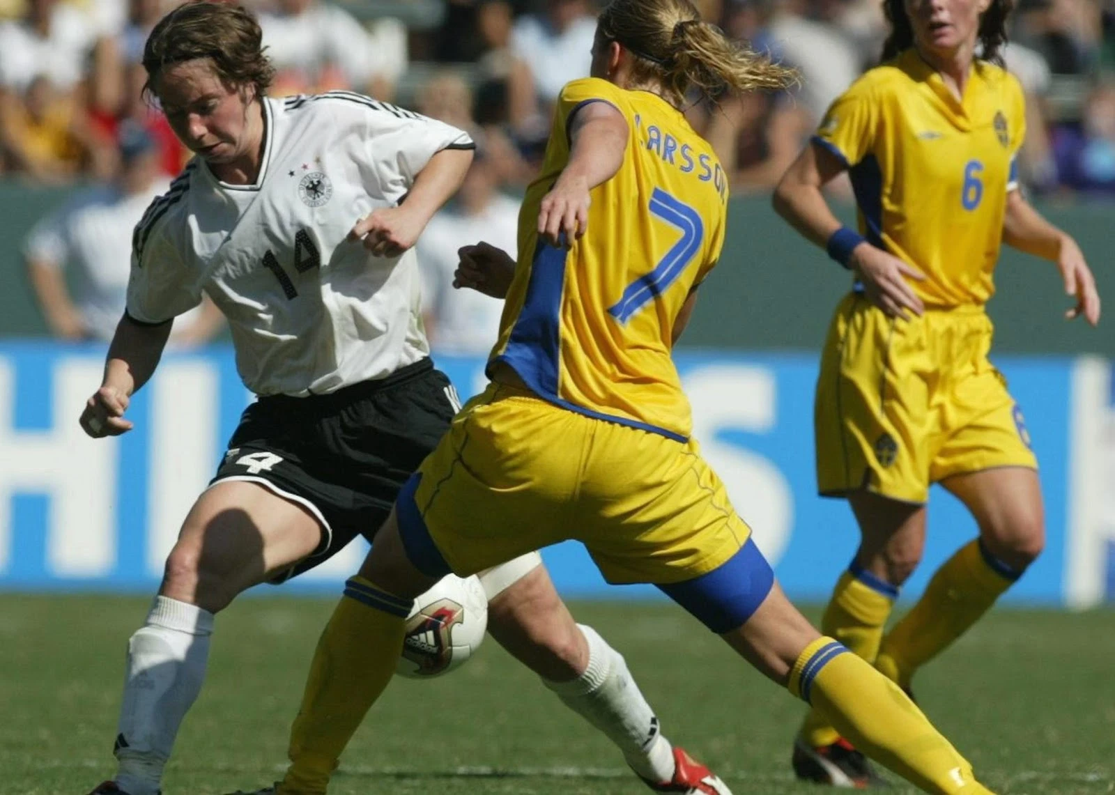 Sweden playing versus Germany in 2003.