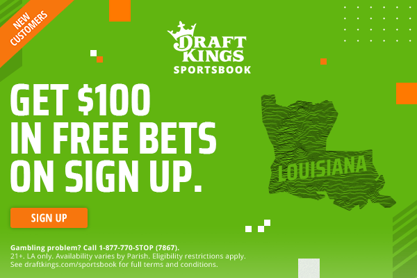 DraftKings Sportsbook Louisiana 100 Free Bets Prelaunch