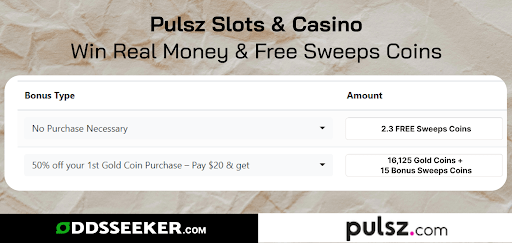 Pulsz promo code - swweps coins and free money